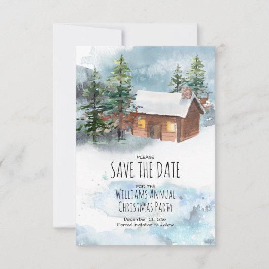 雪の森のクリスマスパーティーの保存日 セーブザデート (正面)