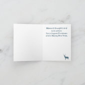 雪の森の中の鹿の休日グリーティングカード シーズンカード (内部)