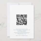 雪の森の写真で私たちに加わってください QRコード冬のウェディング 招待状 (裏面)
