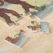 雪の森の冬の小人、ビンテージクリスマス ジグソーパズル (側面)