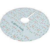 雪の森の北欧クリスマスキツネ ブラッシュドポリエステルツリースカート (アングル)