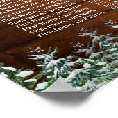 雪の森の国のシーティングチャート16表 ポスター (角)