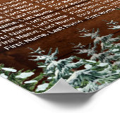 雪の森の国のシーティングチャート20表 ポスター (角)