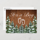 雪の森の国パイン男の子 案内ポストカード (正面/裏面)