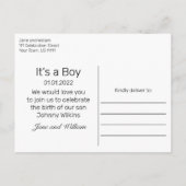 雪の森の国パイン男の子 案内ポストカード (裏面)