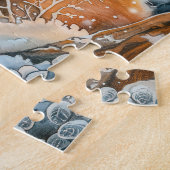 雪の森の小さなキツネ ジグソーパズル (側面)