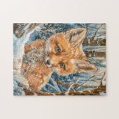 雪の森の小さな狐 ジグソーパズル (横)