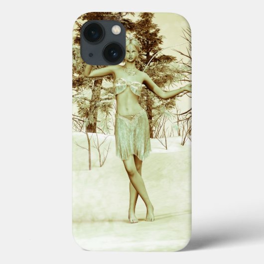 雪の森の幻想芸術 冬の妖精 Case-Mate iPhoneケース (裏面)