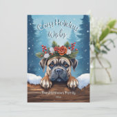 雪の森の森のぞきブルマスティフすてき シーズンカード (スタンド正面)