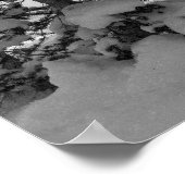 雪の森の白黒ポスター ポスター (角)