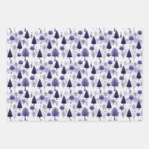 雪の森の紫のクリスマス