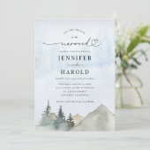 雪の森の結婚した季節結婚 招待状 (スタンド正面)