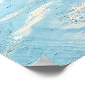 雪の森の霜の降りた冬の風景 ポスター (角)