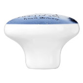 雪の森の鹿クリスマス感じ名前をカスタムする セラミックノブ (側面)