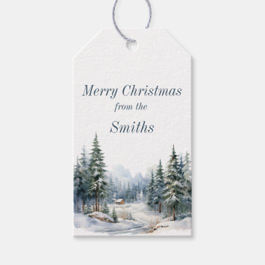 雪の森メリークリスマス ギフトタグ (正面)