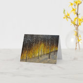 雪の森 カード (黄色い花)