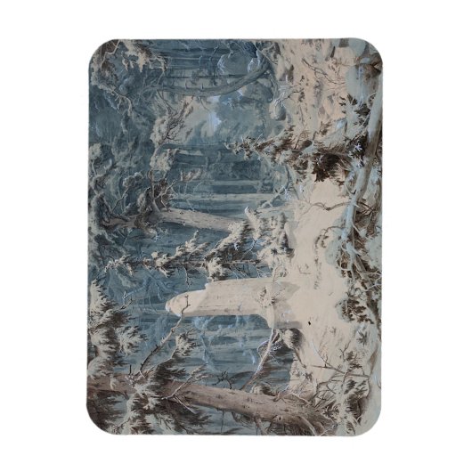 雪の森 マグネット (縦)