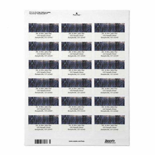 雪の森 ラベル (フルシート)