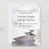 雪の森 – 秋 – 冬の結婚式 招待状 (正面)