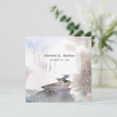 雪の森 – 秋 – 冬の結婚式 招待状 (スタンド正面)