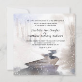 雪の森 – 秋 – 冬の結婚式 招待状 (裏面)