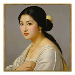 "雪の森" 美術 女性の肖像 ポスター
