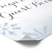 雪の森Please署名Our Guest Book ポスター (角)