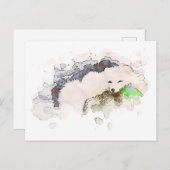 *~*雪の極地の白いキツネAP18野生生物 ポストカード (正面/裏面)