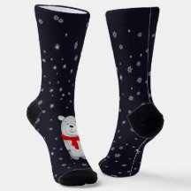 雪の極熊のネイビー冬のクリスマス