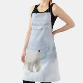 雪の極熊の冬の森の森 エプロン (インサイチュ)