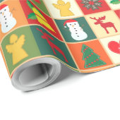 雪の模様 – クリスマスホリデー ラッピングペーパー (ロールコーナー)