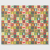 雪の模様 – クリスマスホリデー ラッピングペーパー (フラット)