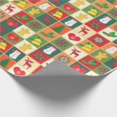 雪の模様 – クリスマスホリデー ラッピングペーパー (角)