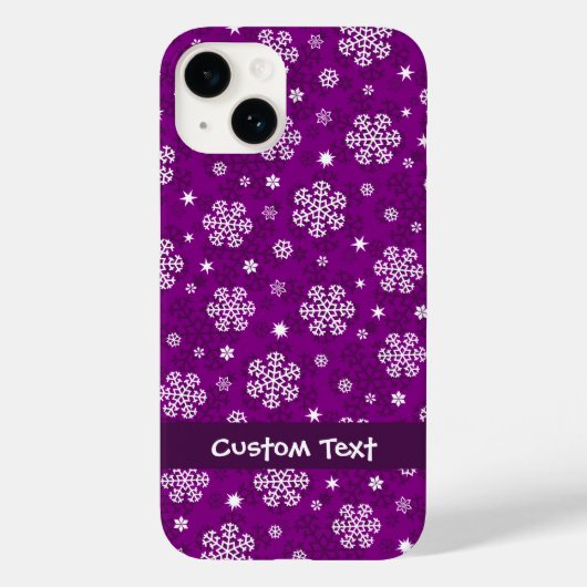 雪の模様（紫） Case-Mate iPhoneケース (裏面)