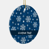 雪の模様（青） セラミックオーナメント (右)