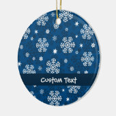 雪の模様（青） セラミックオーナメント (左)