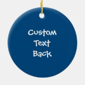 雪の模様（青） セラミックオーナメント (裏面)