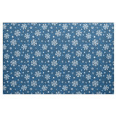 雪の模様（青） ファブリック (ファットクウォーター)