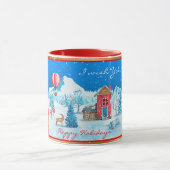 雪の横カスタマイズ面 マグカップ (中央)