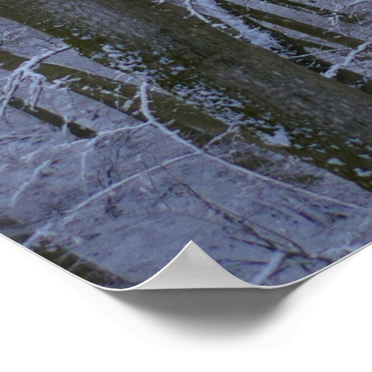 雪の樹林 ポスター (角)