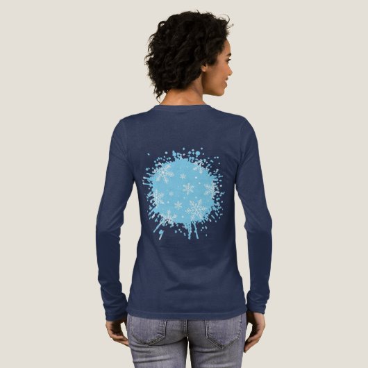 雪の歌 トライブレンドTシャツ (背面全体)
