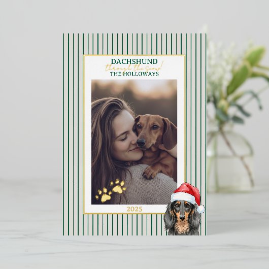 雪の水の色を介してダシュント 箔シーズンカード (立ち正面)