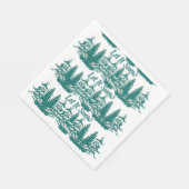 雪の水の色を冬のクリスマスウッドランド スタンダードランチョンナプキン (角)