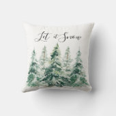 雪の水の色クリスマス松の木 クッション (裏面)