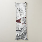 雪の水色の格言絵画 ボディピロー (裏面 (縦))