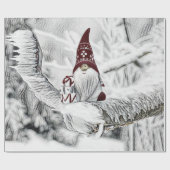 雪の水色の格言絵画 ラッピングペーパー (フラット)