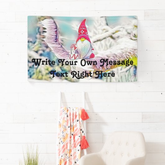 雪の水色の格言絵画 横断幕 (インサイチュ)