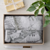 雪の水色の格言絵画 薄葉紙 (ギフト)