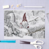 雪の水色の格言絵画 薄葉紙 (クラフト)