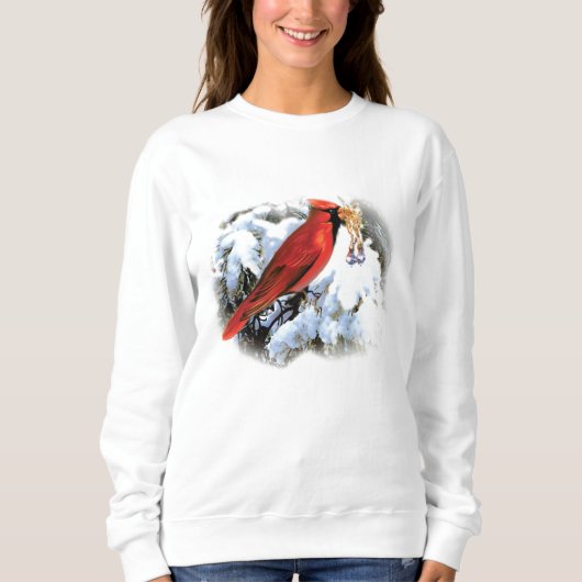 雪の汗シャツの北（鳥）ショウジョウコウカンチョウ スウェットシャツ (正面)